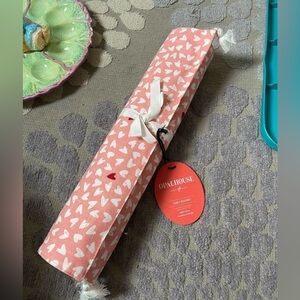 NWT heart table runner with tassels